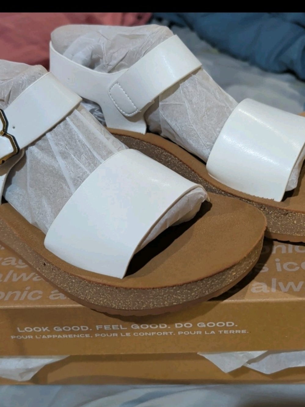 Dr Scholls Women's Happy Lucky Sandal Bright White Size 7.5 NIB